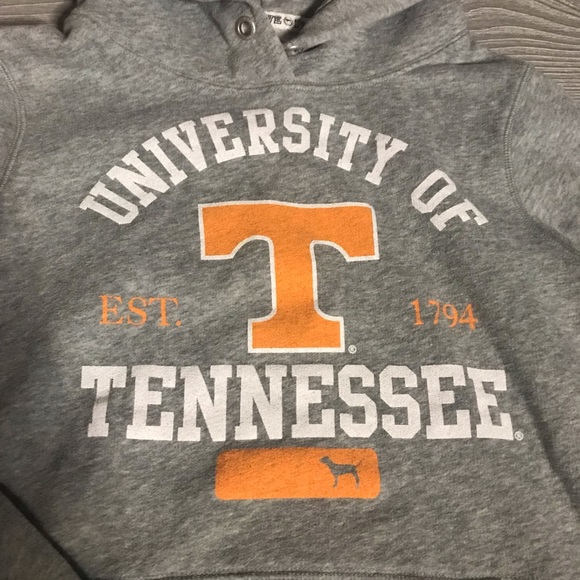 PINK VICTORIA SECRET University of Tennessee Grey White and Orange Hoodie - Picture 2 of 10